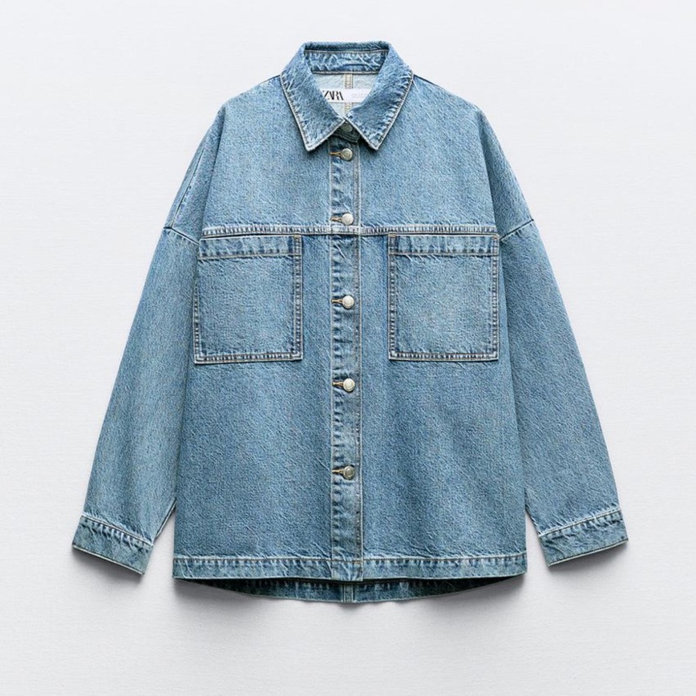NWOT Zara Denim Shirt Jacket